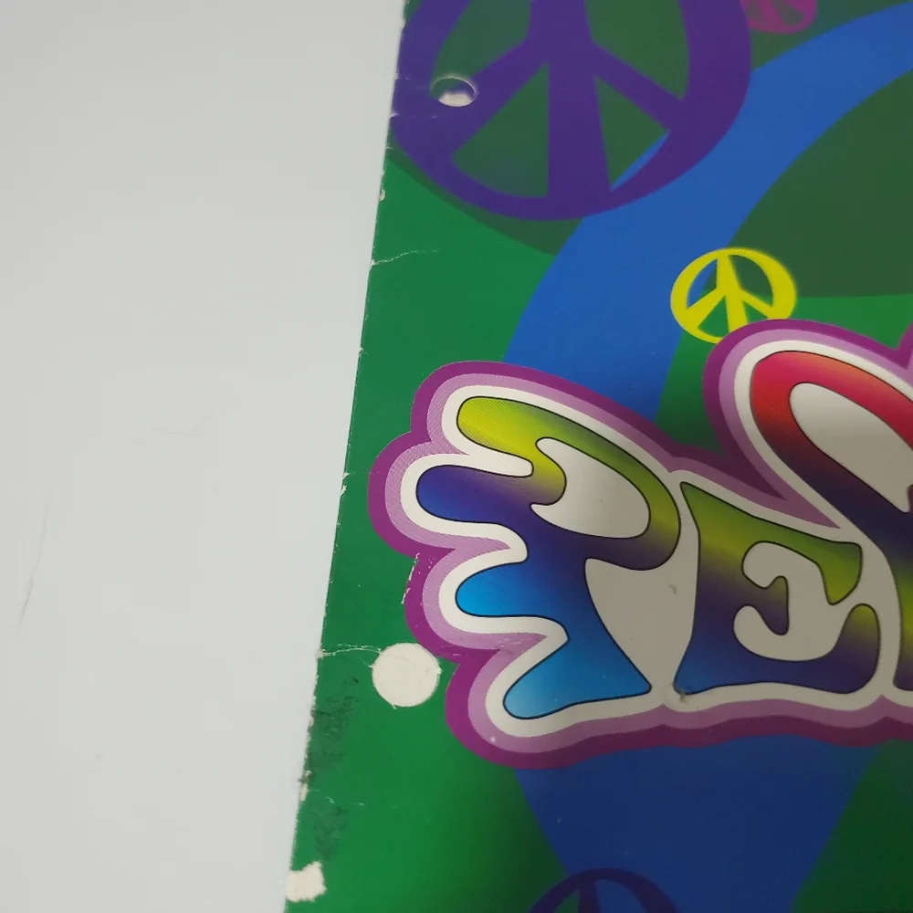 Vintage Peace Frogs Folder 90s Y2K School Office Retro Hippie Peace Sign 2000s